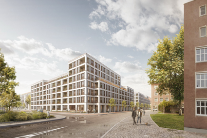 Grundsteinlegung für Wohnquartier in Erlangen, Bezug soll 2025 sein.