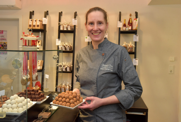 Handgefertigte Pralinen der Chocolaterie & Patisserie Grand Cru von Kaerlein-Seip